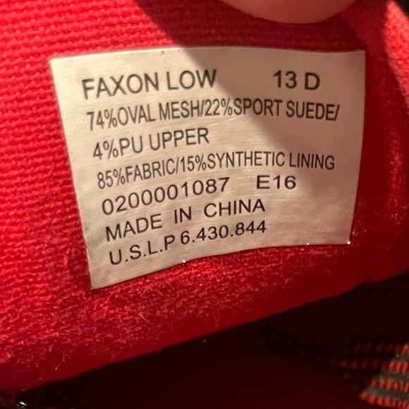 Polo Ralph Lauren Faxon Low Top Black Canvas Mesh/Suede Red Logo Sneakers Sz 13 - Picture 7 of 10